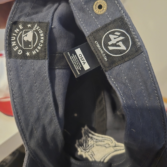 47 Navy Baseball Cap with Embroidered Logo - Picture 2 of 2